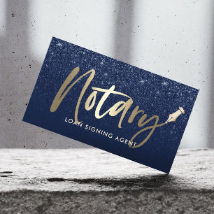 Noteerbare overheidsleningagent Modern Navy & Gold Visitekaartje