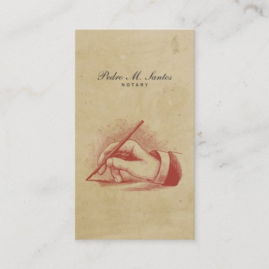 Noteerbare  pen met eenvoudige handschoenen Profes Visitekaartje (Voorkant)