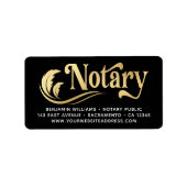 Noteerbare Public Gold- & Black-typografie Etiket (Voorkant)