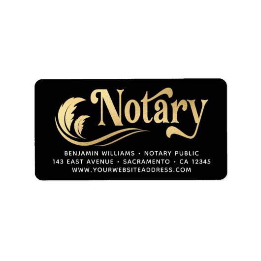 Noteerbare Public Gold- & Black-typografie Etiket (Voorkant)