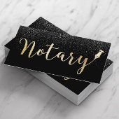 Noteerbare Public Gold Typography Black Glitter Visitekaartje