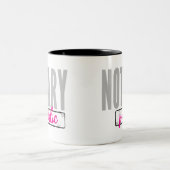 Noteerbare publieke Big Font Faded Black met Fuchs Tweekleurige Koffiemok (Center)