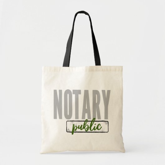 Noteerbare publieke Big Font - zwart met groen Tote Bag (Voorkant)