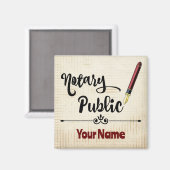 Noteerbare publieke Bourgogne Ink Pen Gepersonalis Magneet (Voorkant / Achterkant)