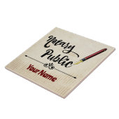 Noteerbare publieke Bourgogne Ink Pen Gepersonalis Tegeltje (Zijkant)