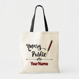 Noteerbare publieke Bourgogne Ink Pen Gepersonalis Tote Bag