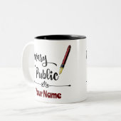 Noteerbare publieke Bourgogne Ink Pen Gepersonalis Tweekleurige Koffiemok (Voorkant links)