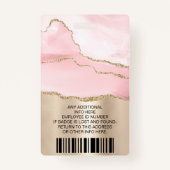 Noteerbare publieke lening Ondertekening foto-naam Badge (Achterkant)