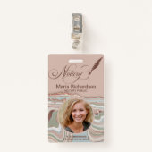 Noteerbare publieke lening Ondertekening foto-naam Badge (Voorkant met clip)