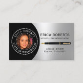 Noteerbare publieke leningnemer Silver Photo Visitekaartje (Voorkant)