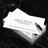 Noteerbare publieke minimalistische handtekeningen visitekaartje