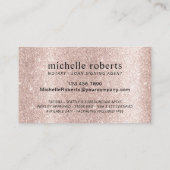 Noteerbare Roos Gold Floral Foto Visitekaartje (Achterkant)