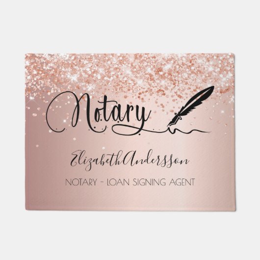 Noteerbare roos goudbrij deurmat (Voorkant)