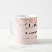 Noteerbare roos goudbrij koffiemok (Voorkant links)