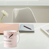 Noteerbare roos goudbrij koffiemok