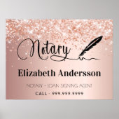 Noteerbare roos goudbrij poster (Voorkant)