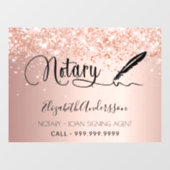 Noteerbare roos goudbrij raamsticker (Vel)