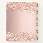 Noteerbare roos gouden pen notitieboek (Achterkant)