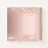 Noteerbare roos gouden pen notitieboek (Achterkant)