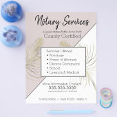 Noteerbare services roze Gold Business Flyer (Enkel)