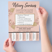 Noteerbare services roze Gold Business Tear Off ro Flyer (Hand)