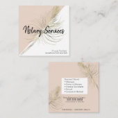 Noteerbare services Roze Gold Business Vierkante Visitekaartje (Voorkant / Achterkant)