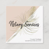 Noteerbare services Roze Gold Business Vierkante Visitekaartje (Voorkant)