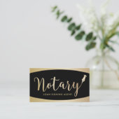 Noteerbare signaalagent Modern Black & Gold Visitekaartje (Staand voorkant)