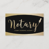 Noteerbare signaalagent Modern Black & Gold Visitekaartje (Voorkant)