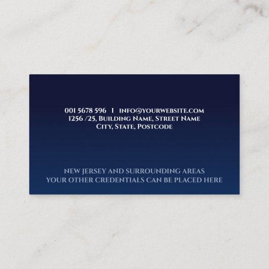 Noteerbare Typografie-quill-pen Visitekaartje (Achterkant)