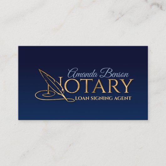 Noteerbare Typografie-quill-pen Visitekaartje (Voorkant)