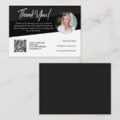 Noteerbare zwarte lening Ondertekening Hartelijk d Visitekaartje (Voorkant / Achterkant)