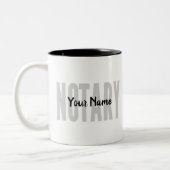 Noteerbare zwarte rode zwarte doopvont Gepersonali Tweekleurige Koffiemok (Links)