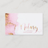Noteerroze Waterverf en goudkalligrafie Visitekaartje (Voorkant)