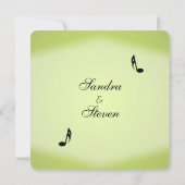 Noteert Music Wedding Invitation Kaart (Achterkant)