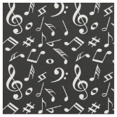 Noteert zwart en wit.Musical Modern. Belettering Stof (Close Up)