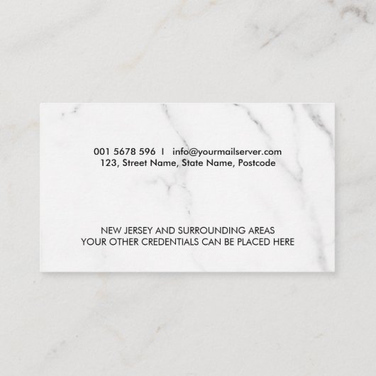 Noteervulpen en inkt visitekaartje (Achterkant)