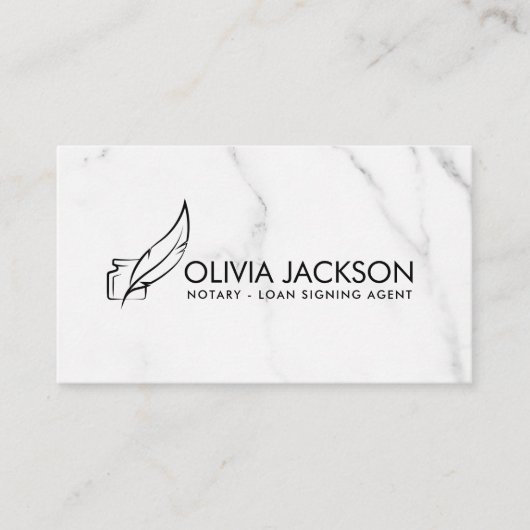 Noteervulpen en inkt visitekaartje (Voorkant)