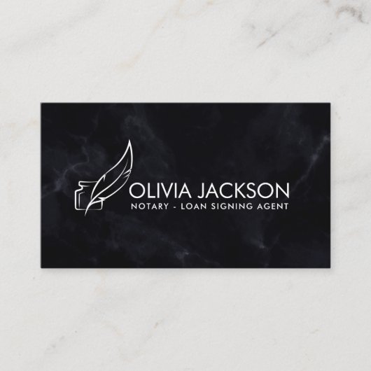 Noteervulpen en inkt visitekaartje (Voorkant)