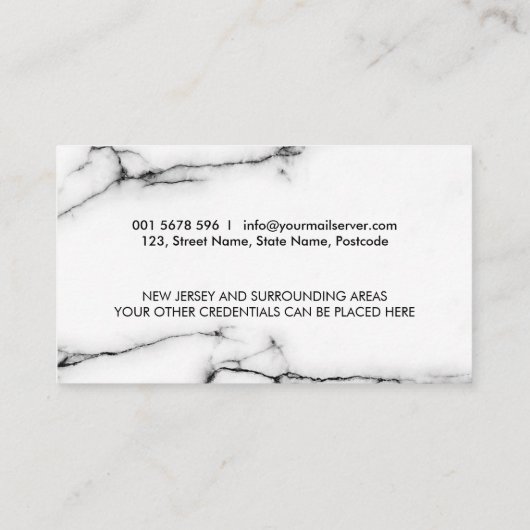 Noteervulpen en inkt visitekaartje (Achterkant)