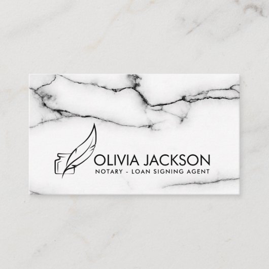 Noteervulpen en inkt visitekaartje (Voorkant)