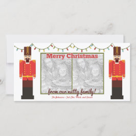 Notekraker-nootachtige Sjabloon familie-Photocard