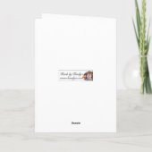 Notekraker & Pointsettia Feestdagen Kaart (Achterkant)