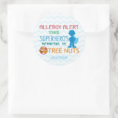 Noten Allergie Alert Superhero Boy Stickers (Tas)