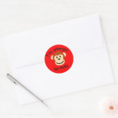 Noten allergie kinderen sticker ROOD (Envelop)