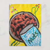 Noten Amandelen Mixed Media Collage Briefkaart (Voorkant)