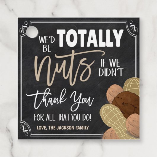 Noten Cadeaubijsluiter Bedankjes Labels (Voorkant)