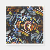 Noten en Bolts Pop Art Square Servet (Voorkant)