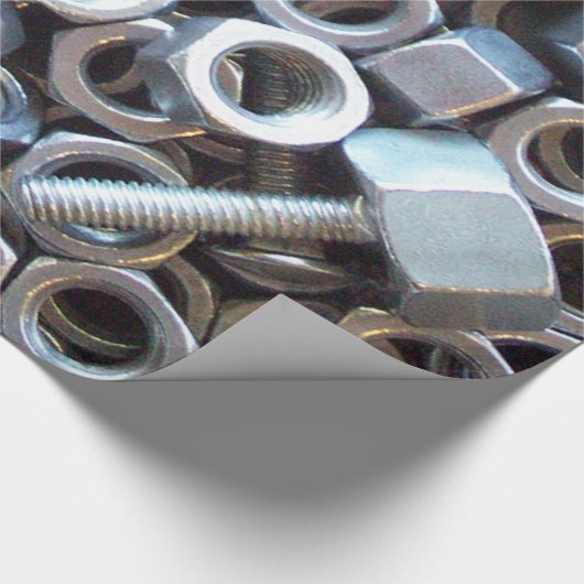 Noten en bouten cadeaupapier (Hoek)