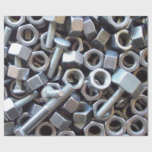 Noten en bouten cadeaupapier (Vlak)